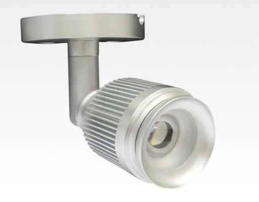 4W LED Fokus Mini Spot mit Halterung silber rund Neutral Weiß / 4000K 220lm 230VAC 21-71Grad -Ausstellungsstück mit kleinen Schönheitsfehler