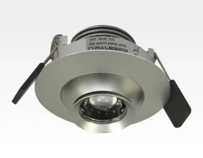 5W LED Fokus Einbauspot silber rund Neutral Weiß / 4000K 310lm 230VAC 16-39Grad -Ausstellungsstück mit kleinen Schönheitsfehler