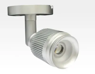 4W LED Fokus Mini Spot mit Halterung silber rund Warm Weiß / 3000K 220lm 230VAC 21-71Grad -Ausstellungsstück mit kleinen Schönheitsfehler — Bild 1