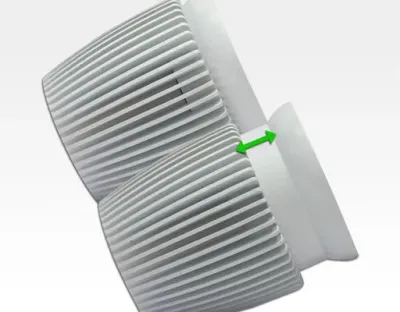 4W LED Fokus Mini Spot mit Halterung weiß rund Warm Weiß / 3000K 220lm 230VAC 21-71Grad -Ausstellungsstück mit kleinen Schönheitsfehler — Bild 4