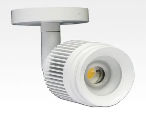 4W LED Fokus Mini Spot mit Halterung weiß rund Warm Weiß / 3000K 220lm 230VAC 25-65Grad -Ausstellungsstück mit kleinen Schönheitsfehler