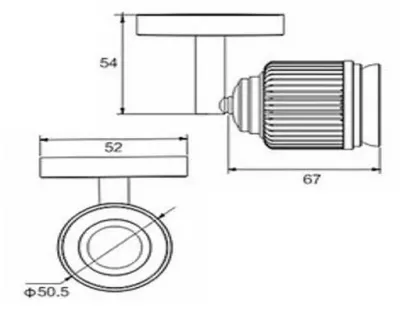 4W LED Fokus Mini Spot mit Halterung weiß rund Warm Weiß / 3000K 220lm 230VAC 25-65Grad -Ausstellungsstück mit kleinen Schönheitsfehler — Bild 7