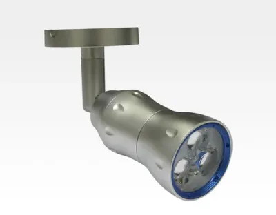 8W LED Fokus Mini Spot mit Halterung silber rund Warm Weiß / 3000K 450lm 230VAC 10-33Grad -Ausstellungsstück mit kleinen Schönheitsfehler — Bild 1