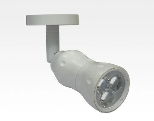 8W LED Fokus Mini Spot mit Halterung weiß rund Warm Weiß / 3000K 450lm 230VAC 10-33Grad -Ausstellungsstück mit kleinen Schönheitsfehler
