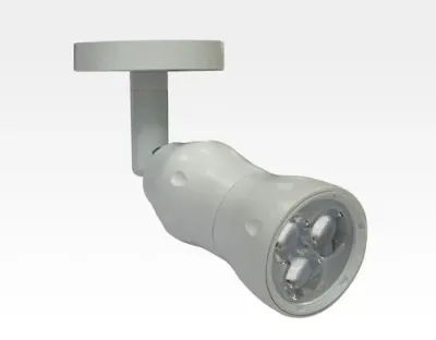 8W LED Fokus Mini Spot mit Halterung weiß rund Warm Weiß / 3000K 450lm 230VAC 10-33Grad -Ausstellungsstück mit kleinen Schönheitsfehler — Bild 1