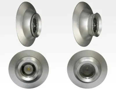 12W LED Fokus Vierfach Einbauspot silber quadratisch Warm Weiß / 3000K 800lm 230VAC 10-60Grad -Ausstellungsstück mit kleinen Schönheitsfehler — Bild 4