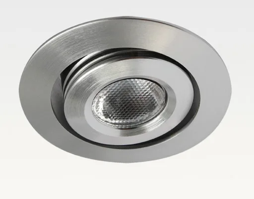 3W LED Miniatur Design Einbau Leuchte Warm Weiß 45Grad / 135lm +/-30 Grad schwenkbar 12VDC
