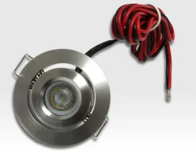 3W LED Miniatur Design Einbau Leuchte Warm Weiß 45Grad / 135lm +/-30 Grad schwenkbar 12VDC — Bild 4