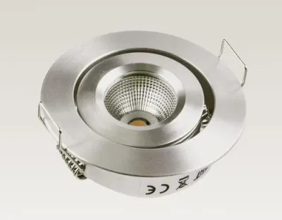 3W LED Miniatur Design Einbau Leuchte Warm Weiß 45Grad dimmbar / 135lm +/-30 Grad schwenkbar 12VDC