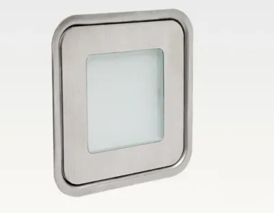 0,56W LED Outdoor Mini-Design Einbau Leuchte quadr. Warm Weiß / 5lm IP67 Easy Stecker 12VDC
