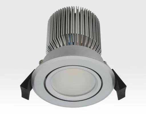 10W LED Spot silber frosted Warm Weiß / 650lm IP44 230VAC