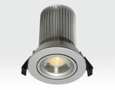 15W LED Spot silber klar Warm Weiß dimmbar / 750lm IP44 230VAC