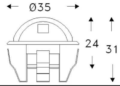 0,23W LED Outdoor Mini-Design Einbau Leuchte rund Warm Weiß / 9lm IP67 Easy Stecker 12VDC -Ausstellungsstück mit kleinen Schönheitsfehler — Bild 7