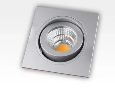 13W LED Einbau Leuchte silber Warm Weiß dimmbar / IP44 230VAC — Bild 2