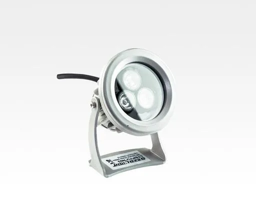3W LED Strahler rund Neutral Weiß / 4000-4500K 240lm 230VAC IP65 60Grad -Ausstellungsstück mit kleinen Schönheitsfehler