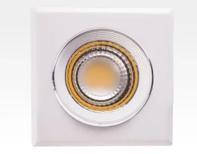 3W LED Einbau Spotleuchte weiß quadratisch Neutral Weiß / 4000-4500K 180lm 230VAC IP44 65Grad - ohne Verpackung mit kleinen Schönheitsfehlern — Bild 2