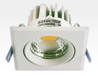 3W LED Einbau Spotleuchte weiß quadratisch Neutral Weiß / 4000-4500K 180lm 230VAC IP44 65Grad - ohne Verpackung mit kleinen Schönheitsfehlern — Bild 1