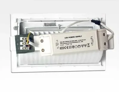 30W LED Einbau Spotleuchte weiß rechteckig Neutral Weiß / 4000-4500K 1800lm 230VAC IP44 120Grad — Bild 5