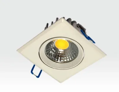 3W LED Einbau Spotleuchte weiß quadratisch Warm Weiß / 2700-3200K 180lm 230VAC IP44 65Grad — Bild 2