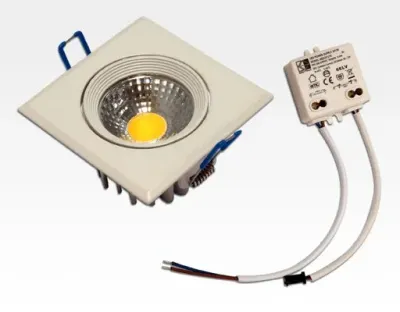 3W LED Einbau Spotleuchte weiß quadratisch Warm Weiß / 2700-3200K 180lm 230VAC IP44 65Grad — Bild 5