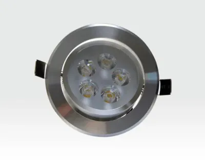 5W LED Einbau Spotleuchte silber rund Warm Weiß / 2700-3200K 325lm 230VAC IP40 120Grad — Bild 2