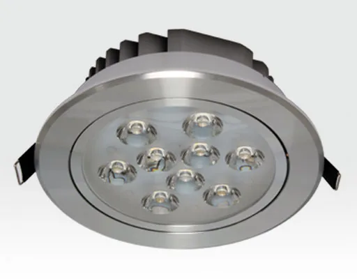 9W LED Einbau Spotleuchte silber rund Warm Weiß / 2700-3200K 585lm 230VAC IP40 120Grad
