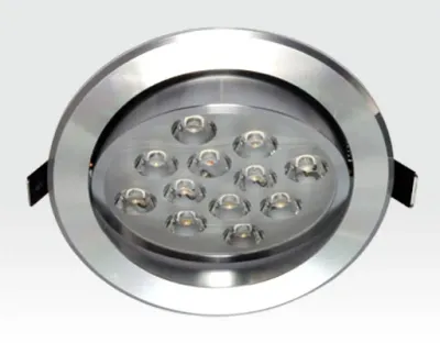 12W LED Einbau Spotleuchte silber rund Warm Weiß / 2700-3200K 780lm 230VAC IP40 120Grad — Bild 2