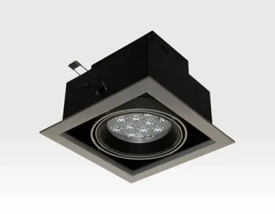 12W LED Einbau Spotleuchte silber quadratisch Warm Weiß / 2700-3200K 780lm 230VAC IP40 120Grad -Ausstellungsstück mit kleinen Schönheitsfehler — Bild 2