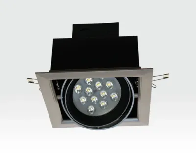 12W LED Einbau Spotleuchte silber quadratisch Warm Weiß / 2700-3200K 780lm 230VAC IP40 120Grad — Bild 3