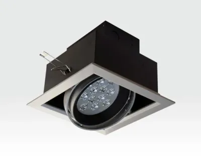 12W LED Einbau Spotleuchte silber quadratisch Warm Weiß / 2700-3200K 780lm 230VAC IP40 120Grad — Bild 4