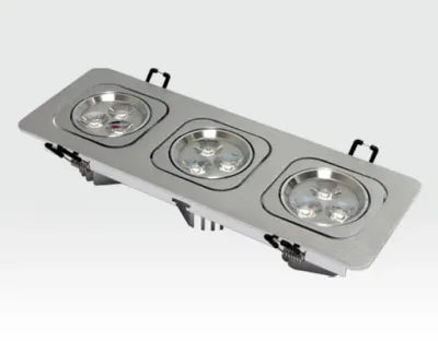 9W LED Einbau Spotleuchte silber rechteckig Warm Weiß / 2700-3200K 585lm IP40 230VAC 120Grad — Bild 2