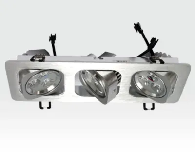 9W LED Einbau Spotleuchte silber rechteckig Warm Weiß / 2700-3200K 585lm IP40 230VAC 120Grad — Bild 4