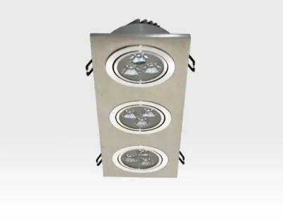9W LED Einbau Spotleuchte Alu gebürstet rechteckig Warm Weiß / 2700-3200K 585lm 230VAC IP40 35Grad — Bild 3