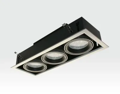 36W LED Einbau Spotleuchte silber rechteckig Warm Weiß / 2700-3200K 2160lm 230VAC IP40 120Grad — Bild 2