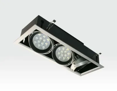 36W LED Einbau Spotleuchte silber rechteckig Warm Weiß / 2700-3200K 2160lm 230VAC IP40 120Grad — Bild 3