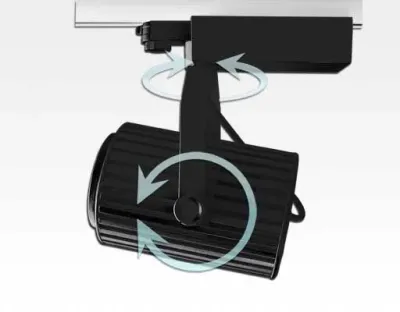 70W LED 3-Phasen Schienen Leuchte 24-60Grad einstellbar / schwarz Neutral Weiss 6900lm 230VAC — Bild 3