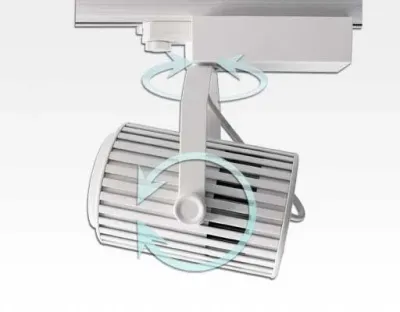 60W LED 3-Phasen Schienen Leuchte 24-60Grad einstellbar / weiss Warm Weiss 5600lm 230VAC -Ausstellungsstück mit kleinen Schönheitsfehler — Bild 4
