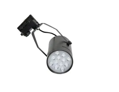 12W LED Leuchte schwarz dimmbar 3 Phasen Schienen 24Grad 1027lm / Neutral Weiss 4000-4500K D100mm 230VAC — Bild 2