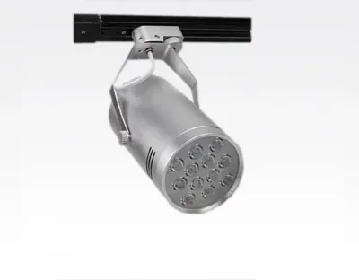 9W LED Leuchte weiss dimmbar für 3 Phasen Schienen 750lm / Warm Weiss 3000K D100mm 230VAC -Ausstellungsstück mit kleinen Schönheitsfehler