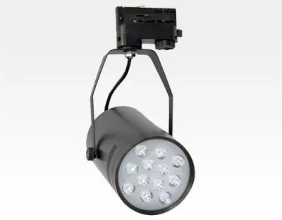 12W LED Leuchte weiss dimmbar für 3 Phasen Schienen 24Grad 920lm / Warm Weiss 3000K D100mm 230VAC — Bild 2