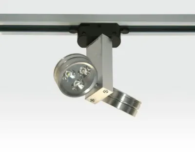 ABVERKAUF 2x3WLED Schienen Doppel Leuchte für 1-Phasen Schiene / silber Neutral Weiss 487lm 30Grad 230VAC — Bild 3