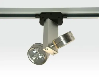 ABVERKAUF 2x3WLED Schienen Doppel Leuchte für 1-Phasen Schiene / silber Neutral Weiss 487lm 30Grad 230VAC — Bild 1