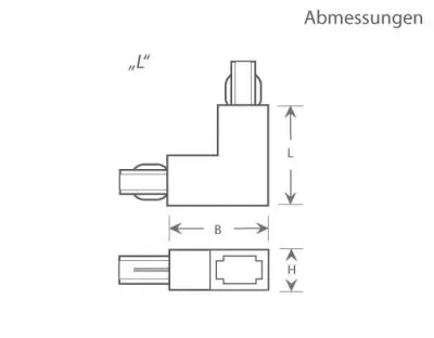 L-Adapter für Ein-Phasen Schienen Silber — Bild 3