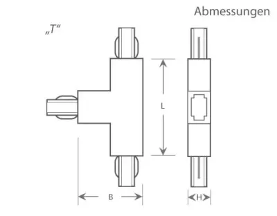 T-Adapter für Ein-Phasen Schienen Silber — Bild 5