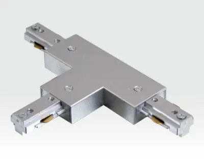 T-Adapter für Ein-Phasen Schienen Silber