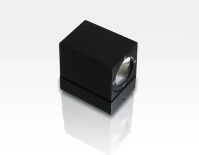 7W IP54 LED Wandleuchte Tageslicht Weiß Schwarz / 750lm Leuchtenkopf schwenkbar -Ausstellungsstück mit kleinen Schönheitsfehler