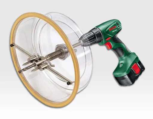 Lochschneide Aufsatz 40 bis 200mm für Bohrmaschine / im Koffer mit Zubehör