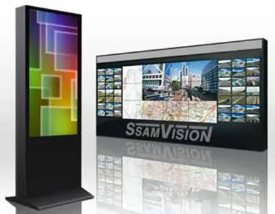 Digitales Multimedia Plakat 55" Standfuß / SSAM Präsentationen z.B. FogGuard-MMSKit