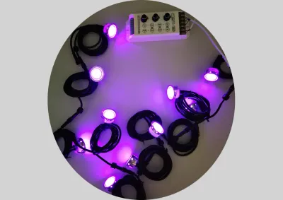10 Stück LED Leuchten-Garten-Treppen-Beleuchtung-Terrassen Farbe mit Controller und Netzteil — Bild 3