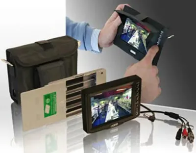 5" TFT LCD Monitor mobile Ausführung inkl. Akkubehälter / AV1, AV2, Audio